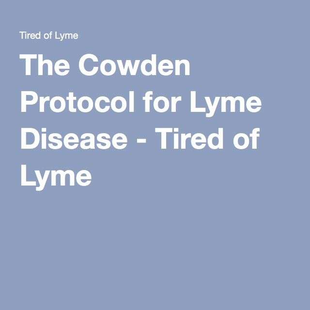 The Cowden Protocol for Lyme Disease