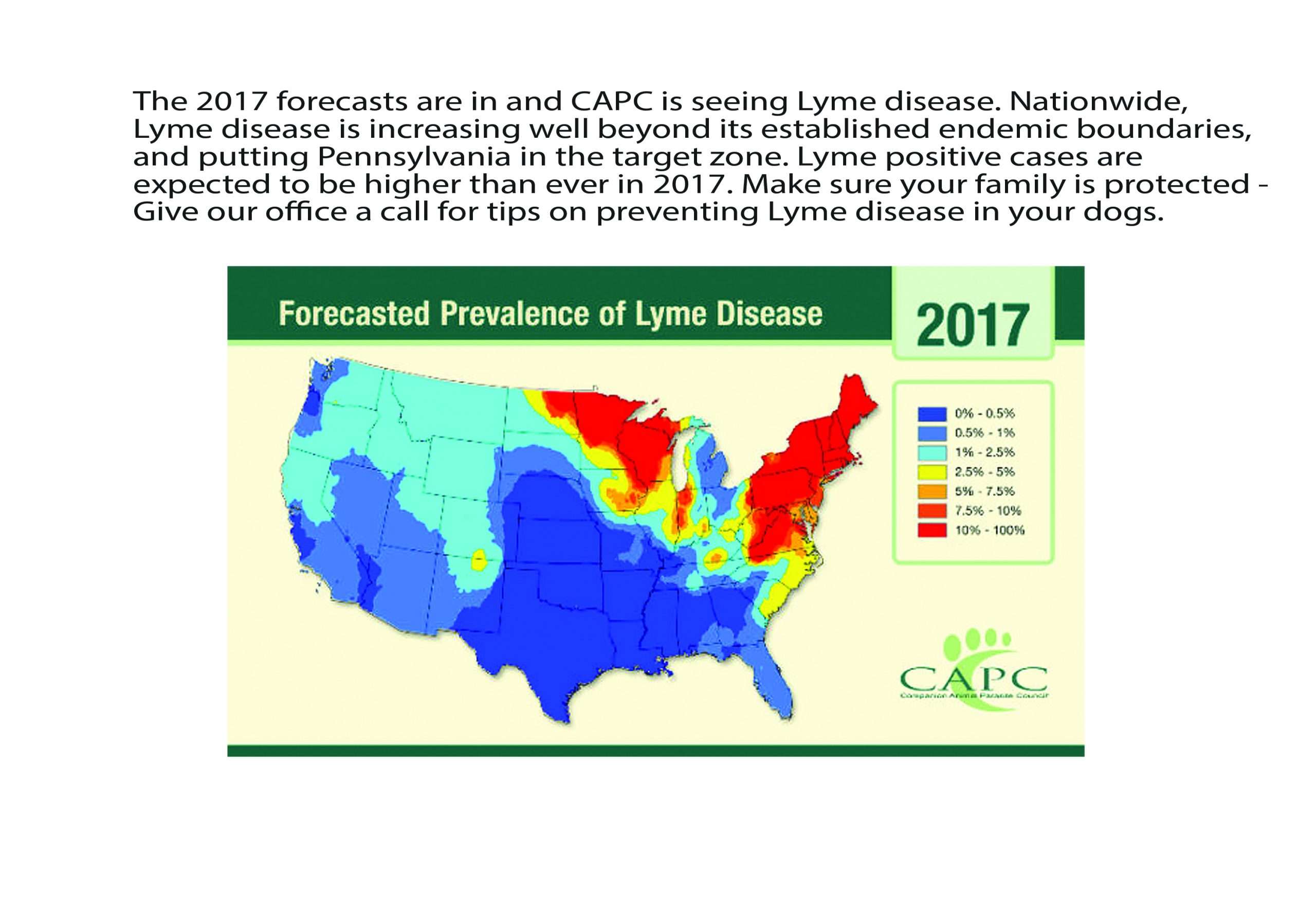 Lyme disease is #1 in Pennsylvania