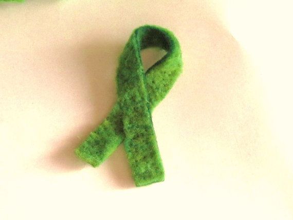 Needle Felted Stomp Out Lyme Disease Ribbons