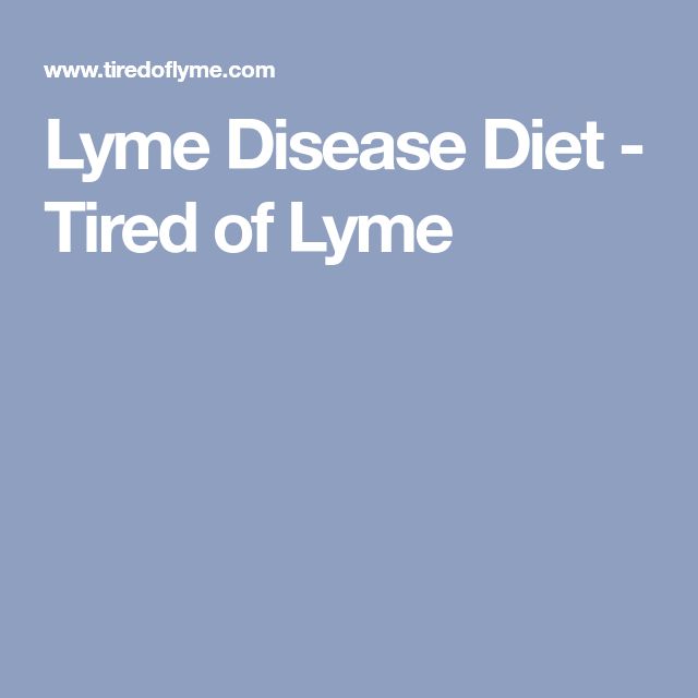 Lyme Disease Diet