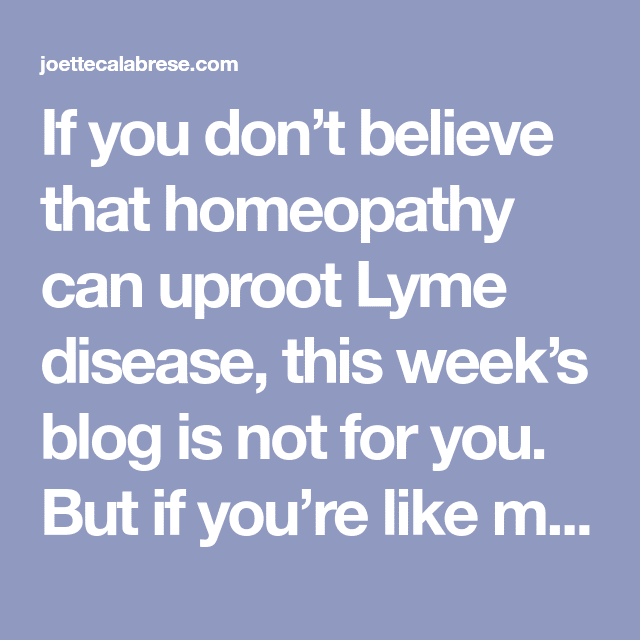 Protocol for Lyme Disease Using Homeopathy