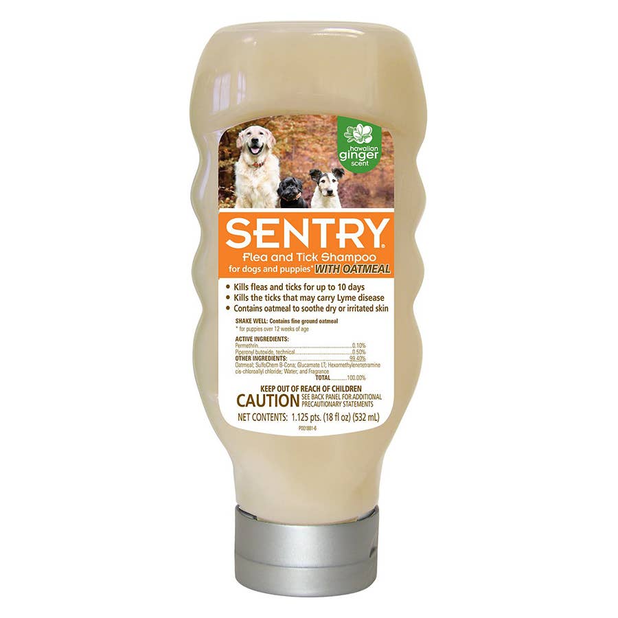 Sentry Flea &  Tick Oatmeal Hawaiian Ginger Shampoo for Dogs