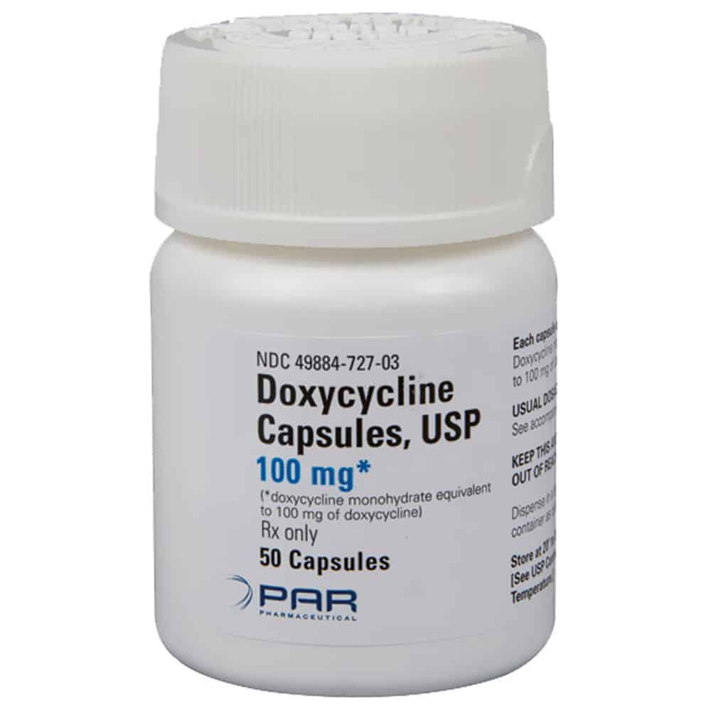 Doxycycline Monohydrate 100mg (per caps) (Manufacture may vary)