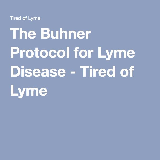 The Buhner Protocol for Lyme Disease