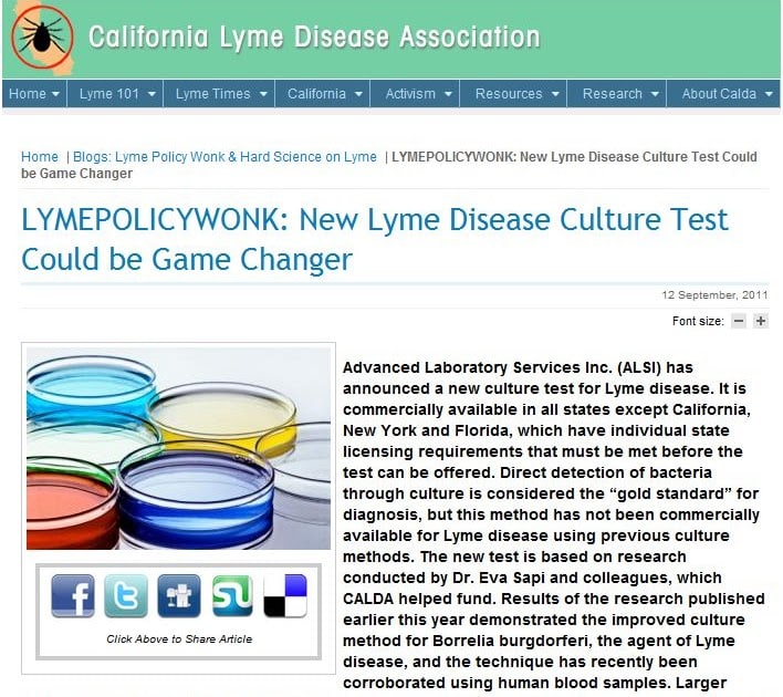 THE NICEGUIDELINES BLOG: New Lyme Disease Culture Test Could be Game ...